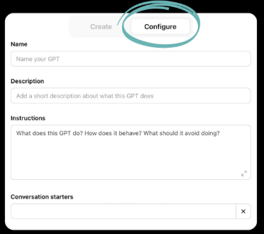Want more control? Use the Configure tab