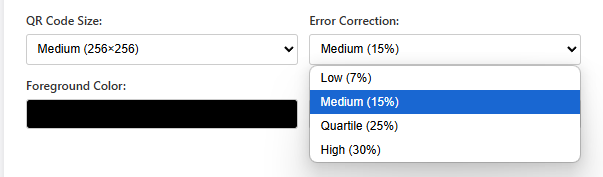 tetapkan error correction