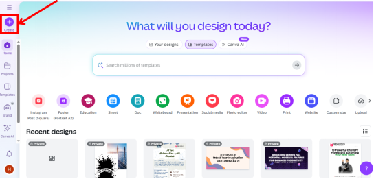Create a Splash Poster in Canva : First step