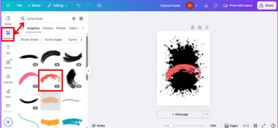 Create a Splash Poster in Canva : Third step