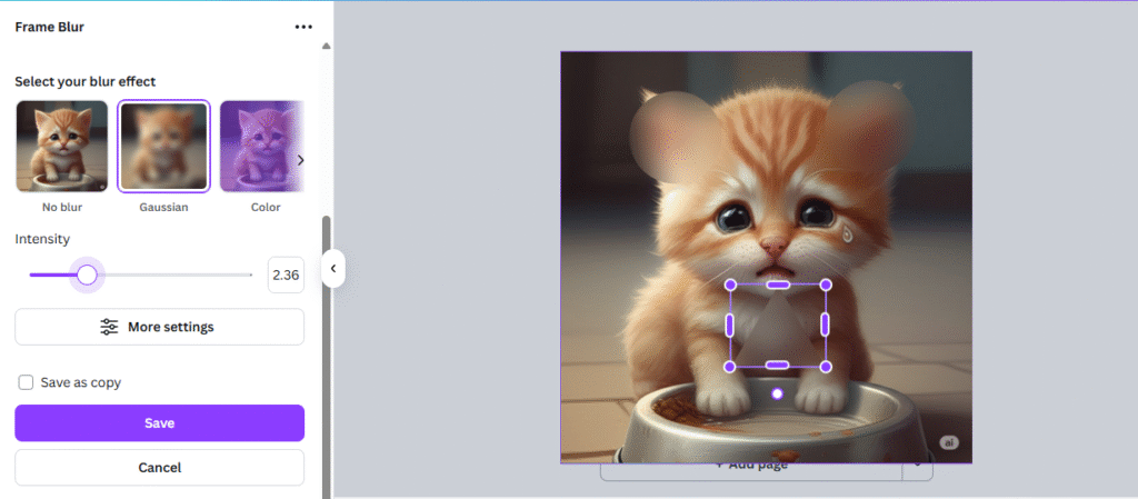 using free Canva apps to add professional blur background to designs