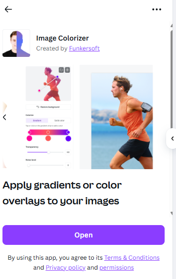Canva free image colorizer tool to color black and white photos