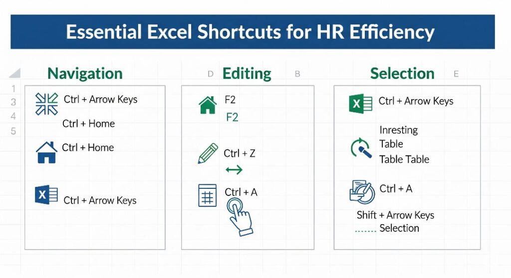 Excel in HR shortcuts for HR productivity