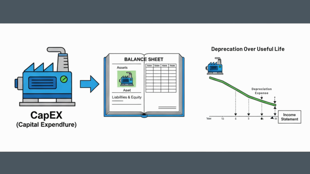 Bagaimana CapEx direkodkan untuk memahami Perbezaan CapEx dan OpEx