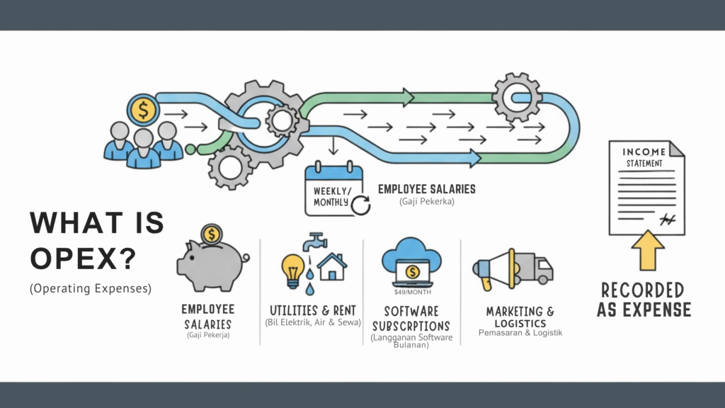 Bagaimana OpEx direkodkan untuk memahami Perbezaan CapEx dan OpEx