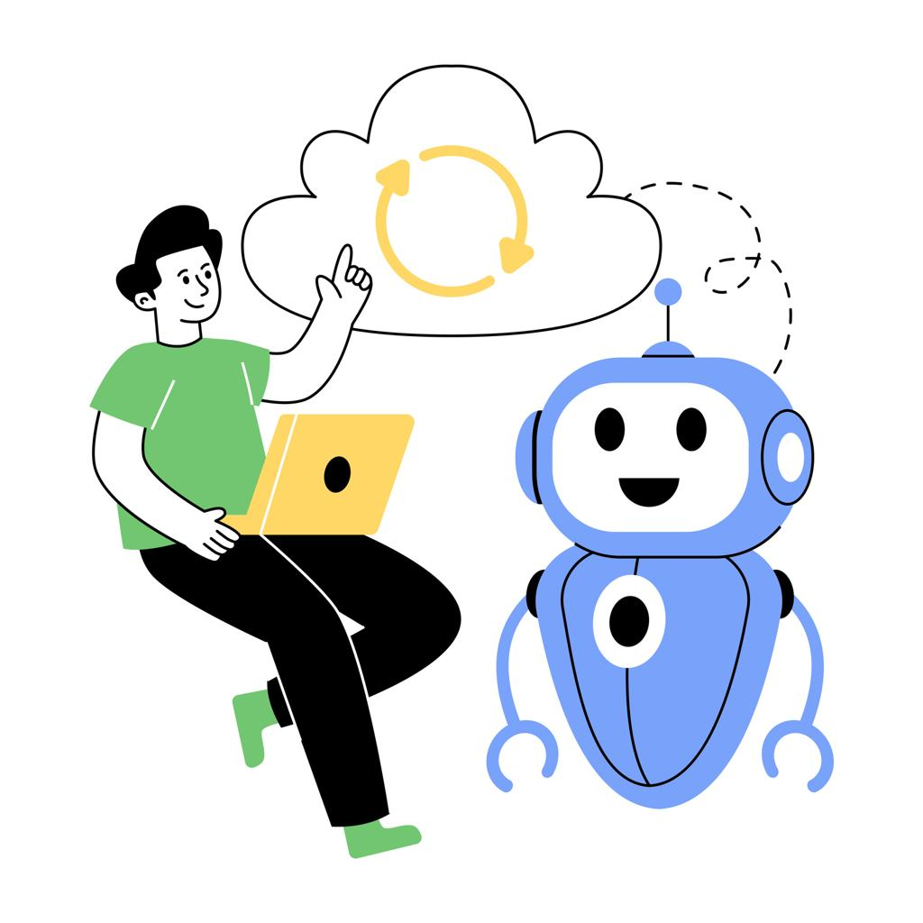 AI meneruskan tugasan di cloud walaupun komputer pengguna telah ditutup.