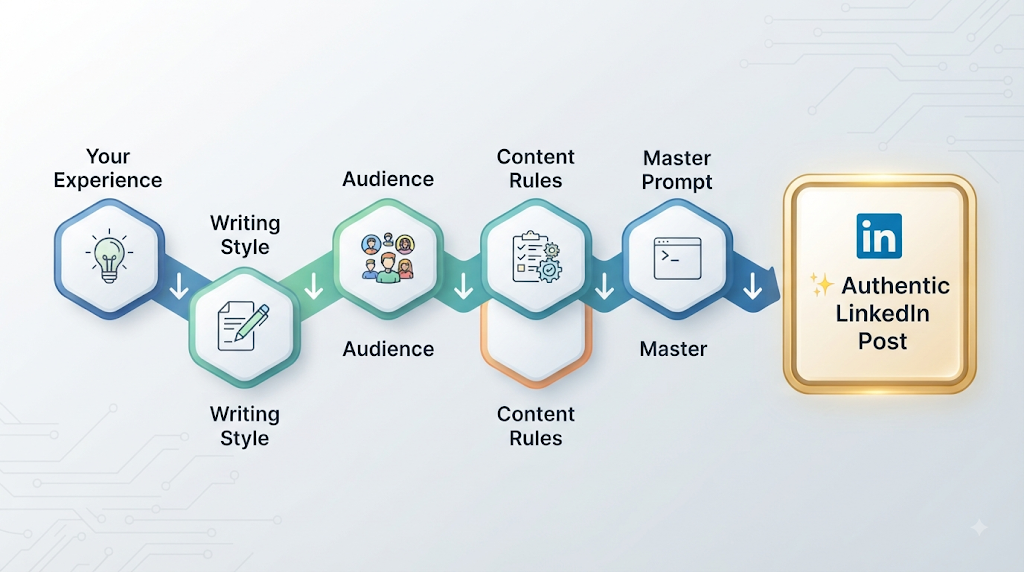 Master prompt untuk menghasilkan post LinkedIn yang authentic