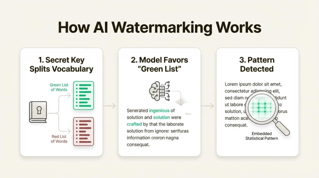 Watermark AI yang tidak kelihatan pada teks yang dijana