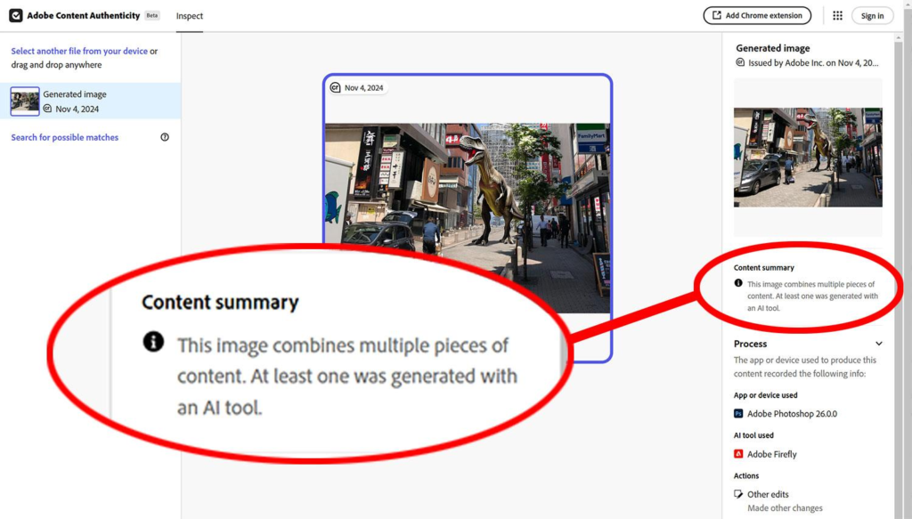 Metadata digital pada imej yang dijana oleh AI