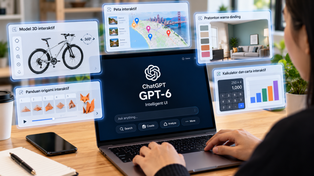 GPT-6 dengan ciri visual dan alat interaktif.